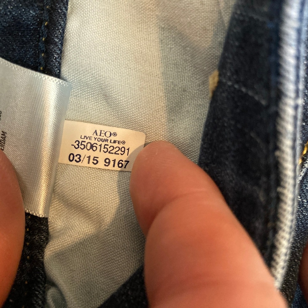 American Eagle Artist Crop Jeans Womens 6 Dark Wash Super Stretch 23 Inseam - Picture 14 of 15